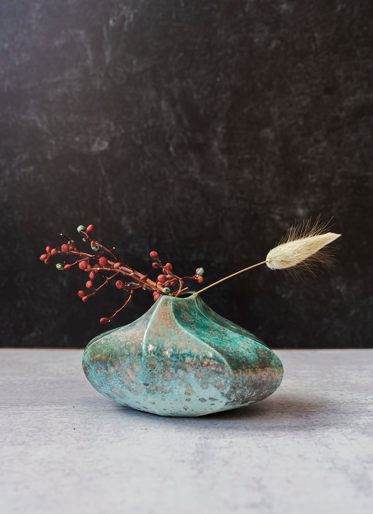 Raku Vase